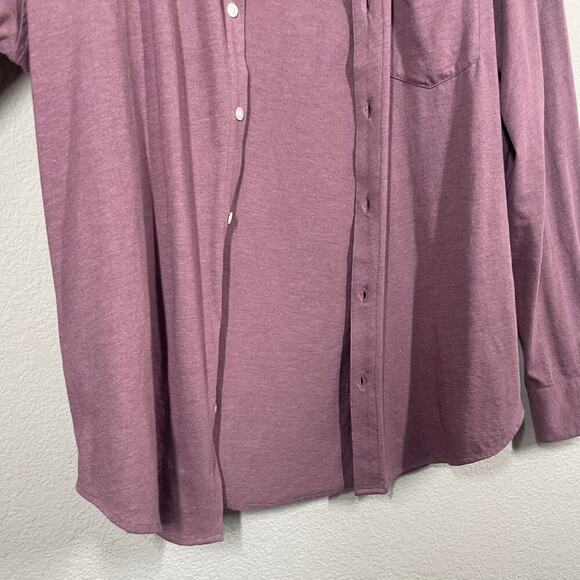 Bonobos Mens Medium Standard Fit Button Up Shirt Pink Cotton Long Sleeves - Picture 6 of 8